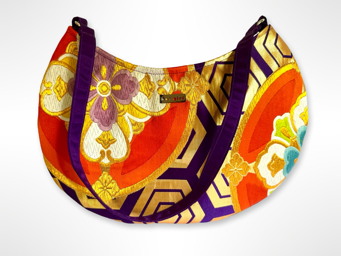 Murasaki Geometric and Floral Shoulder Bag