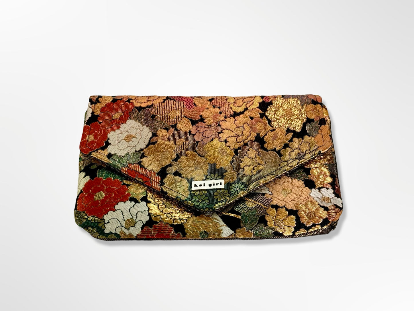 Metallic Floral Clutch