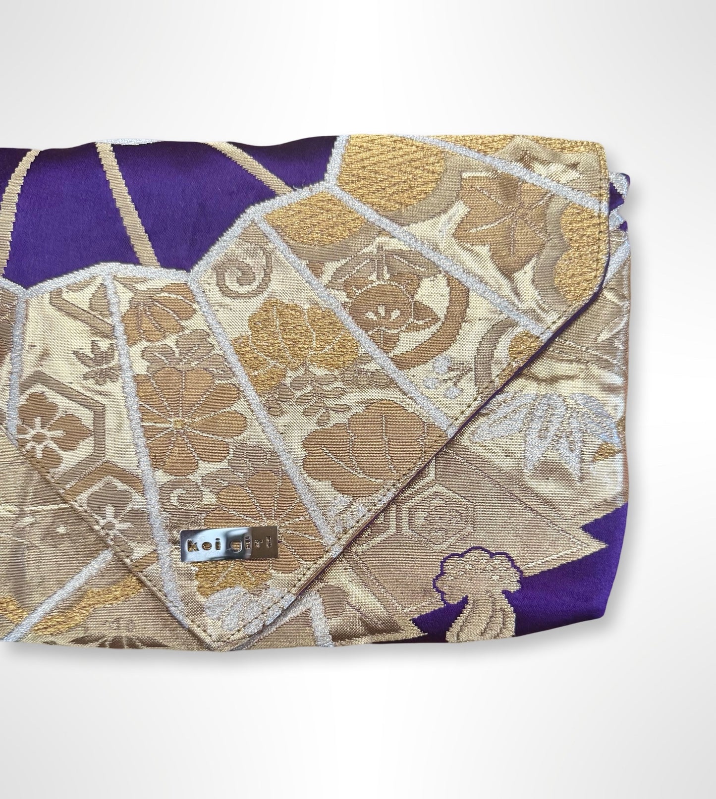 Murasaki and Gold Fan Clutch