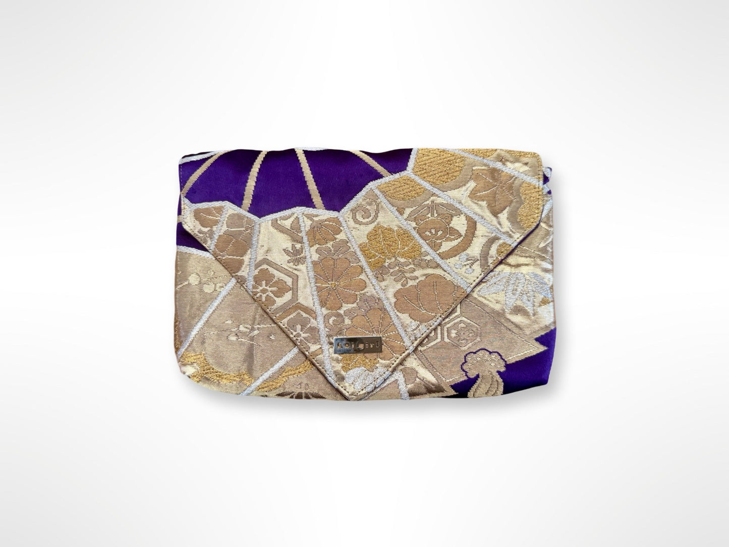 Murasaki and Gold Fan Clutch