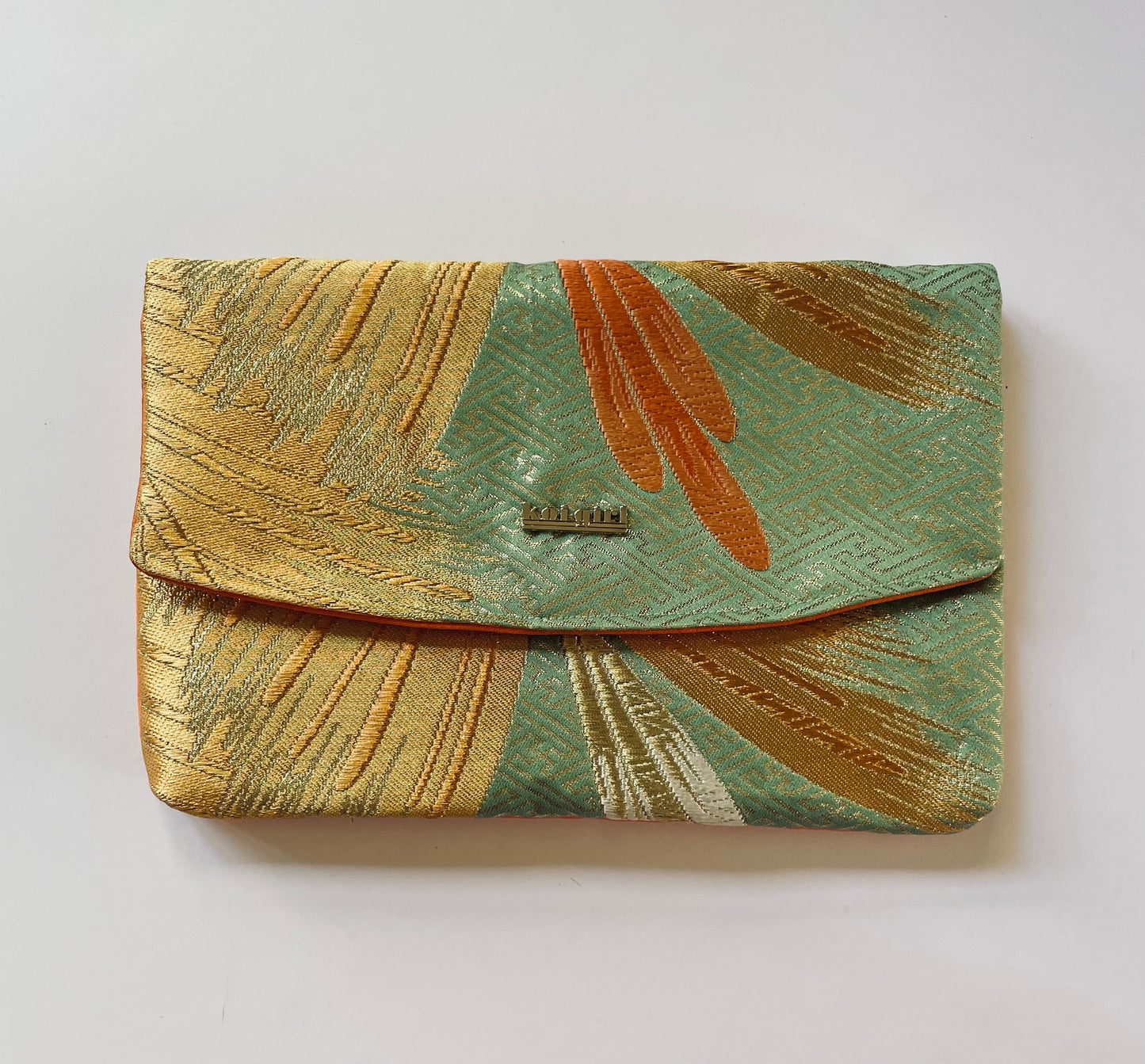 Turquoise and Gold Clutch