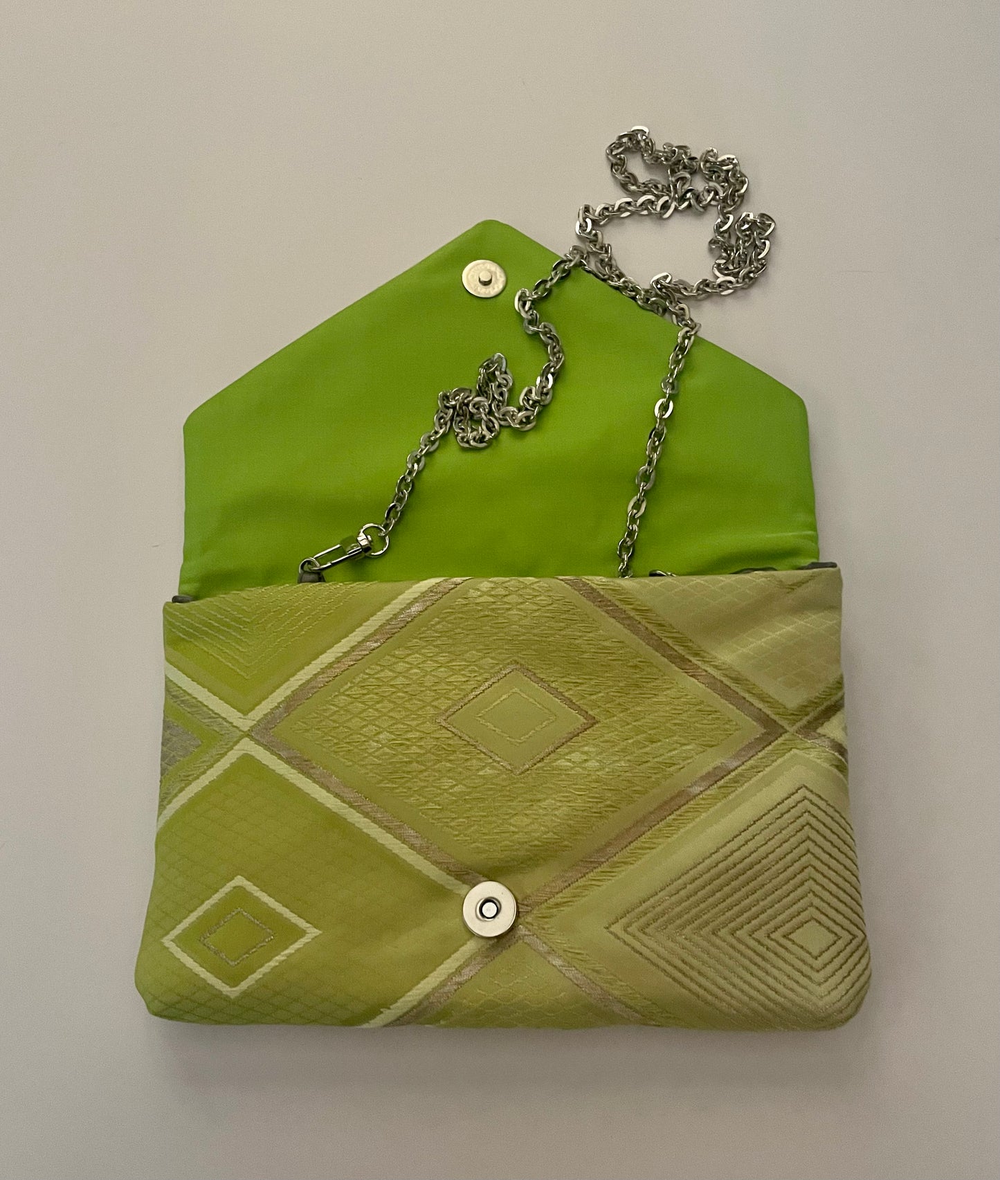 Pale Green and Silver Clutch