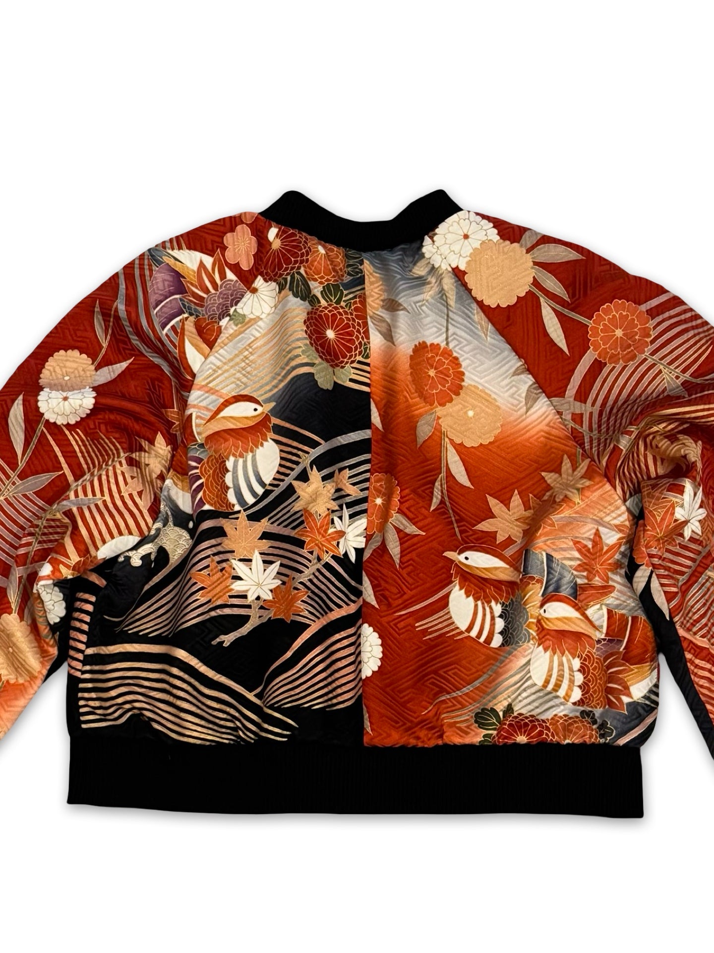 Chrysanthemum Crop Bomber Jacket