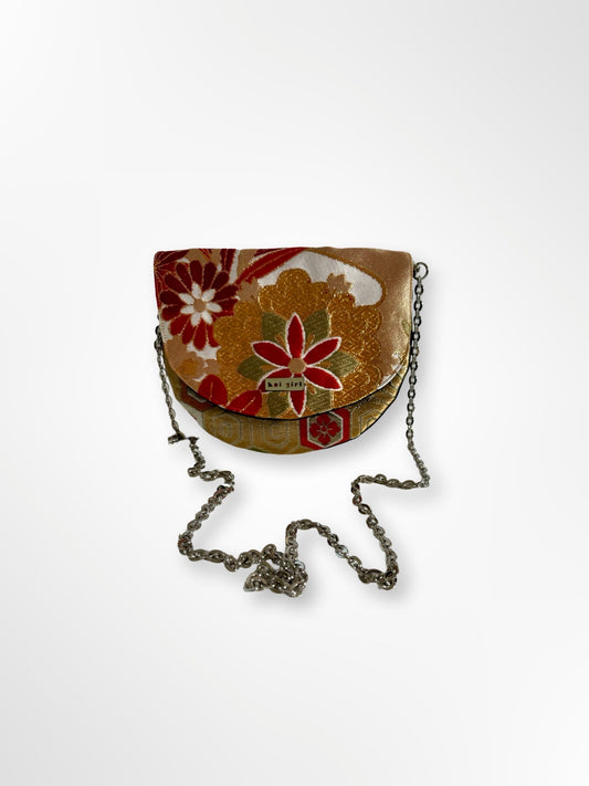 Gold and Spice Floral Mini Purse