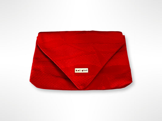 Red Bamboo Clutch