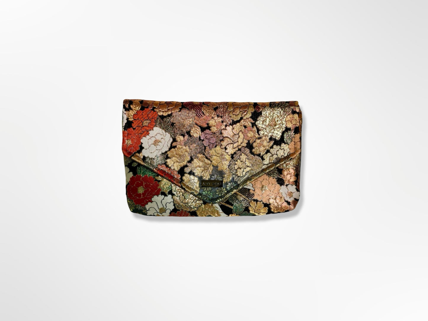 Metallic Floral Clutch