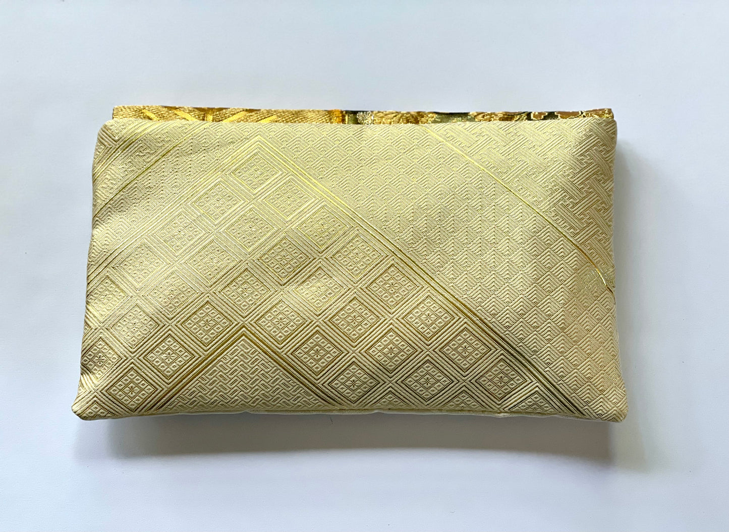 Gold and White Paulownia Clutch