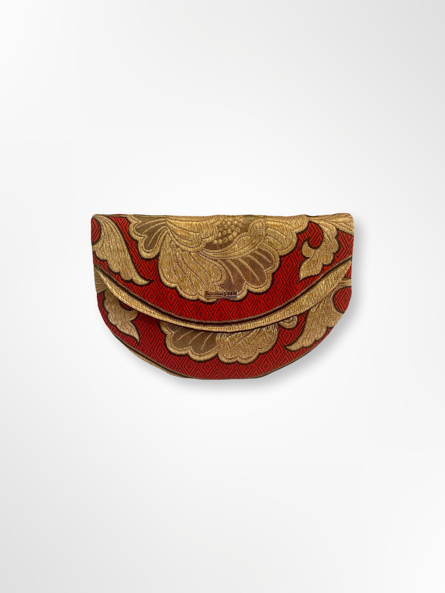 Red and Gold Botan Clutch