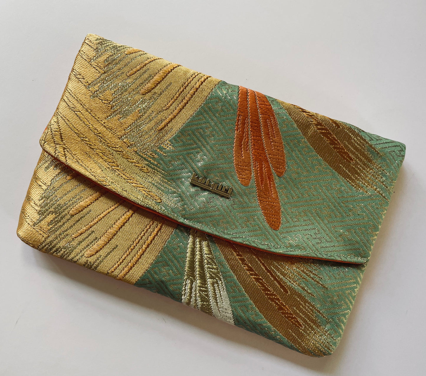 Turquoise and Gold Clutch