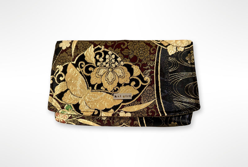 Black and Gold Butterfly Clutch