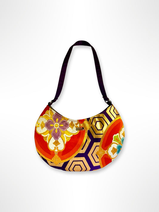 Murasaki Geometric and Floral Shoulder Bag