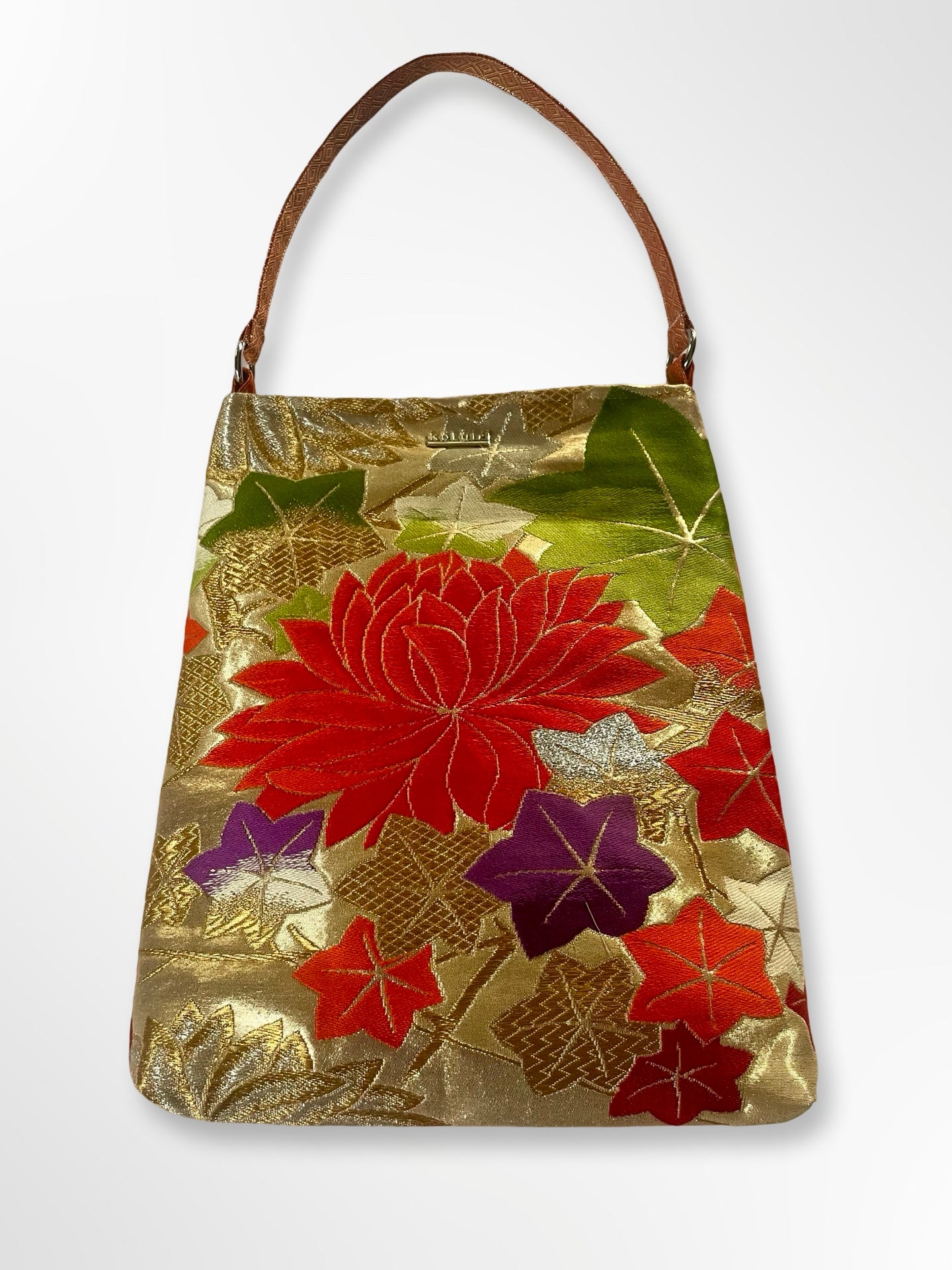 Chrysanthemum and Maple Leaf Shoulder Bag