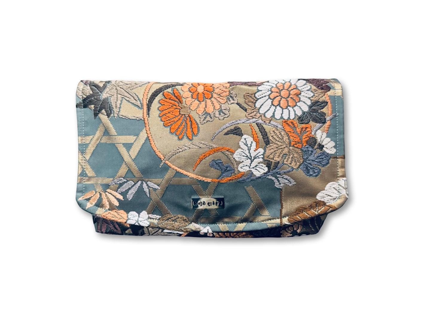 Teal Flowers Clutch