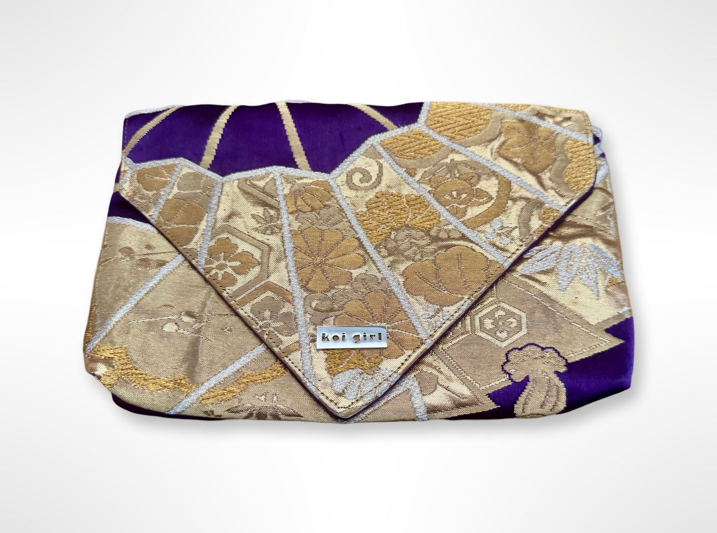 Murasaki and Gold Fan Clutch