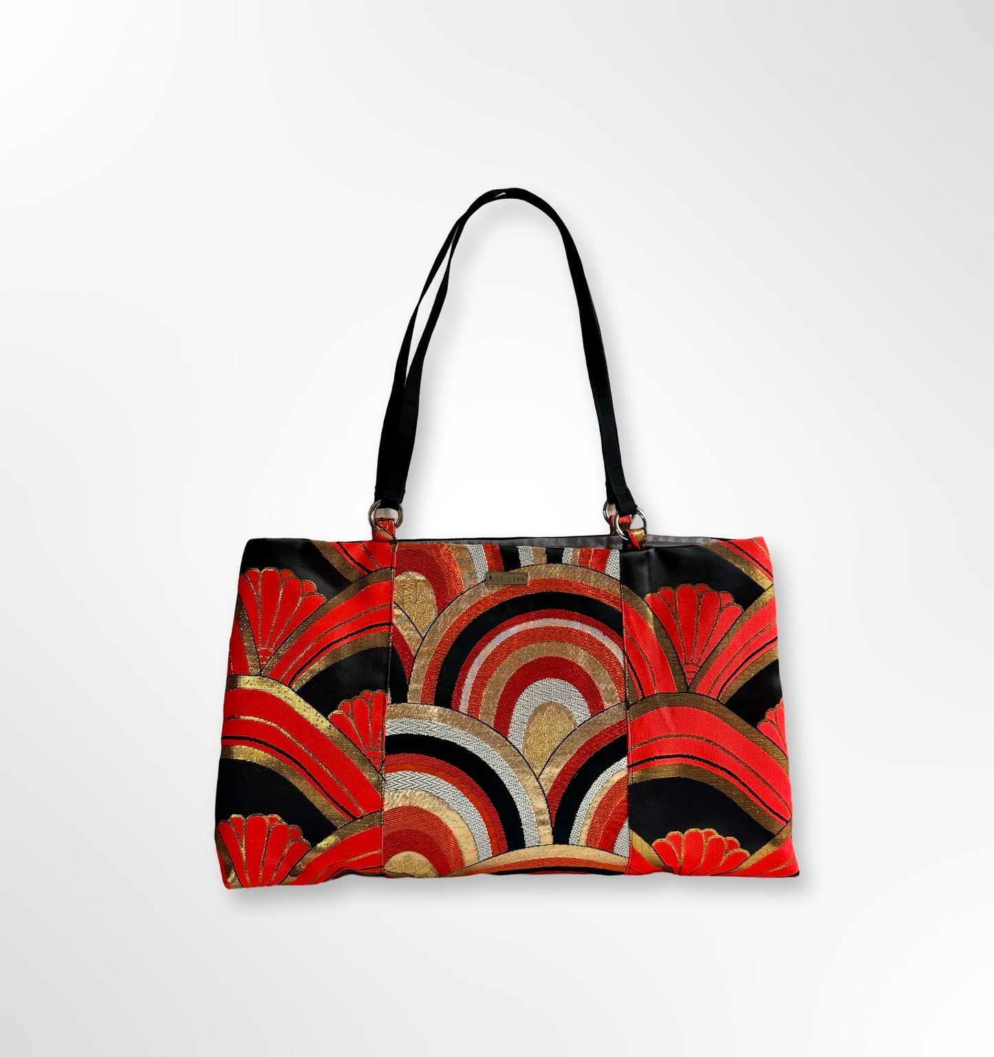 Red Seigaiha Tote Bag