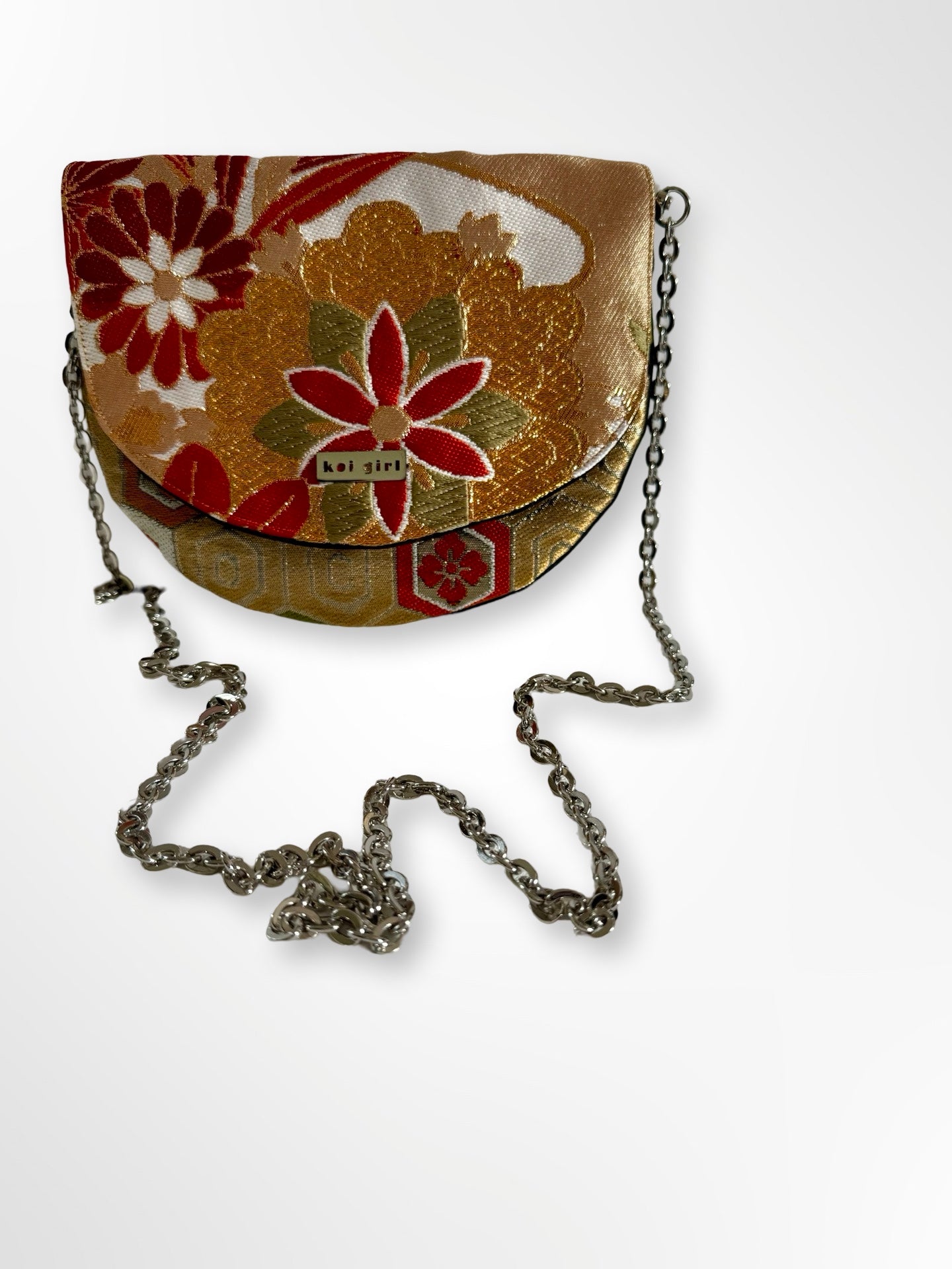 Gold and Spice Floral Mini Purse