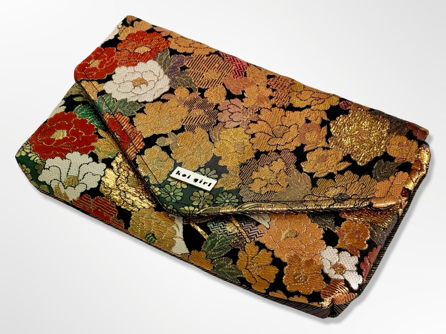 Metallic Floral Clutch