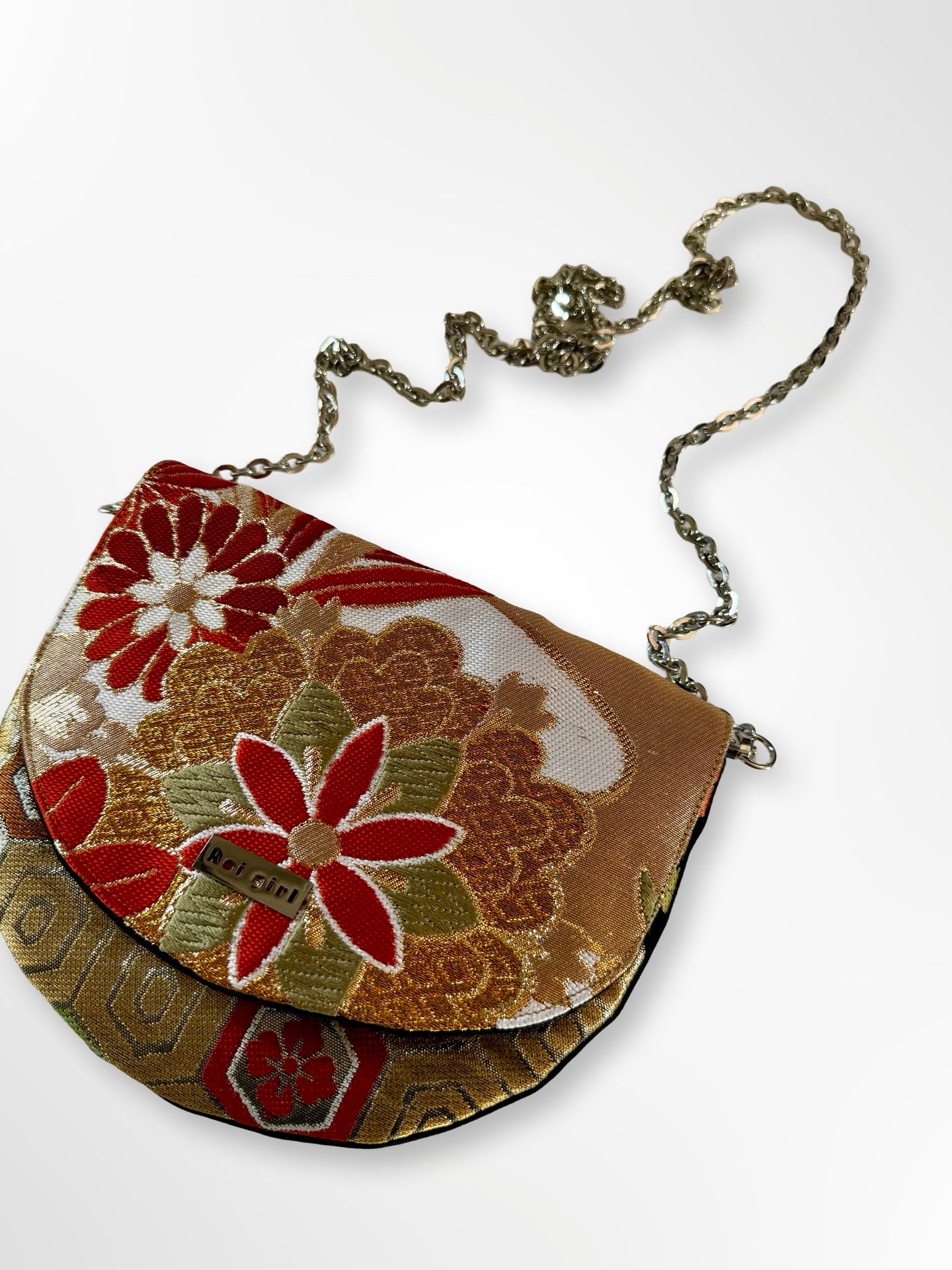 Gold and Spice Floral Mini Purse