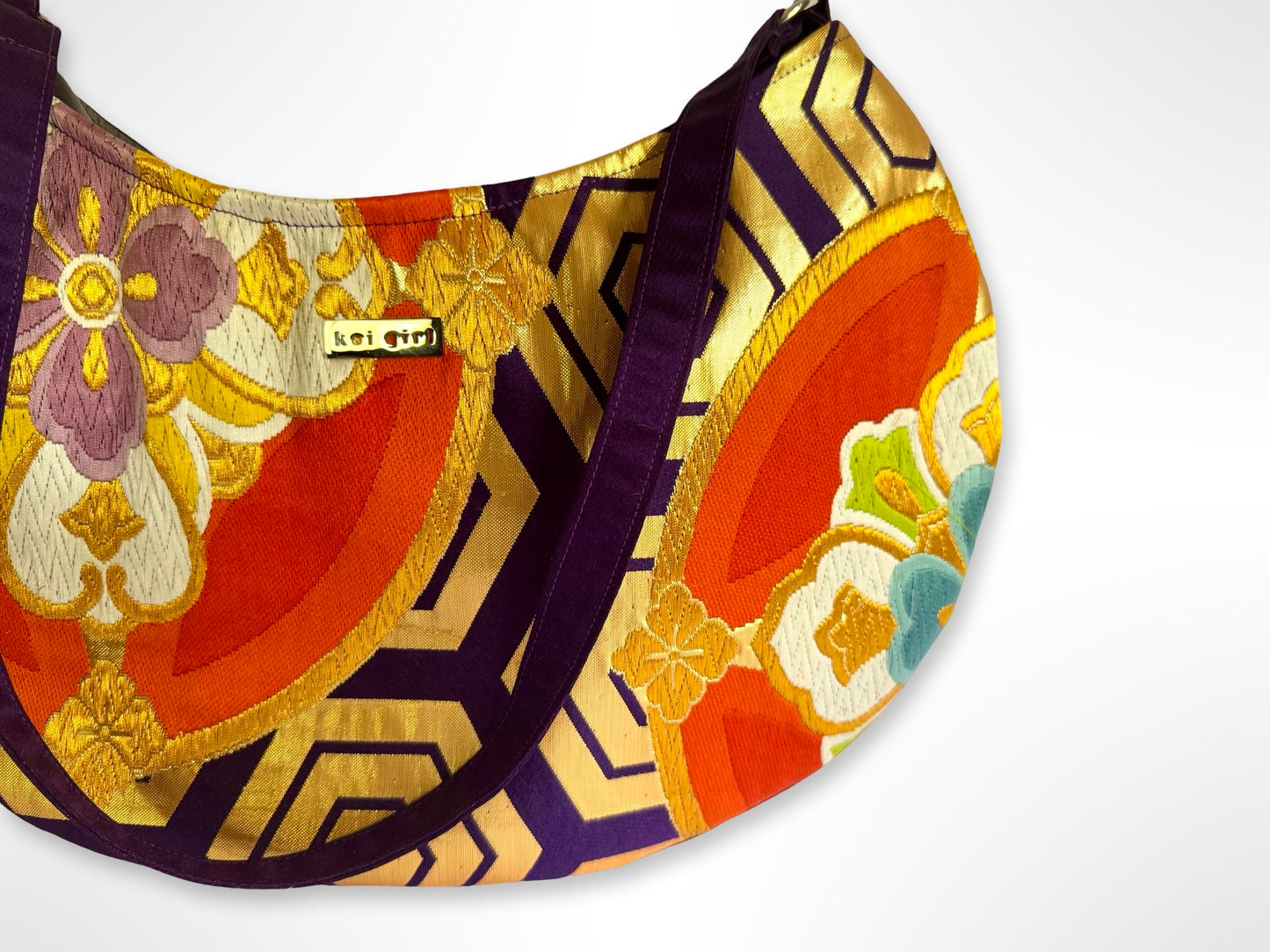 Murasaki Geometric and Floral Shoulder Bag