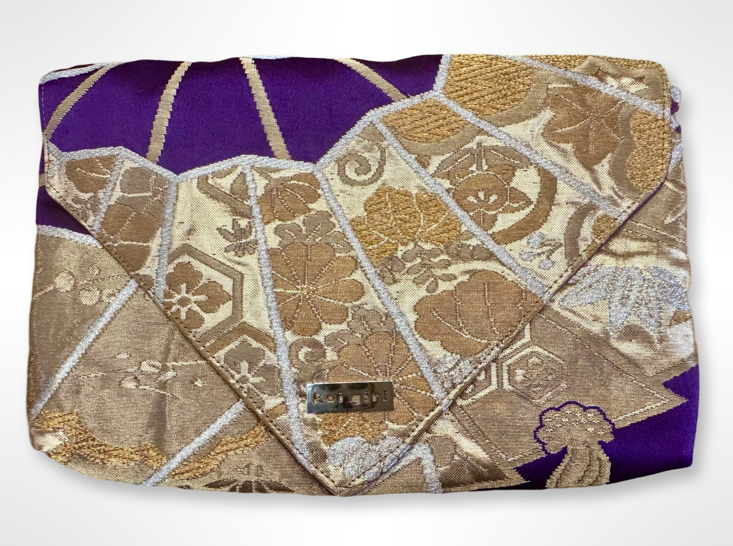 Murasaki and Gold Fan Clutch