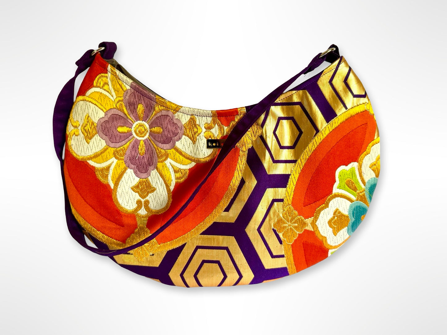 Murasaki Geometric and Floral Shoulder Bag