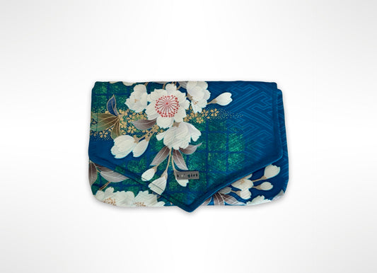 Teal Blossom Clutch