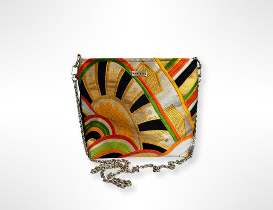 Embroidered Waves Crossbody Bag