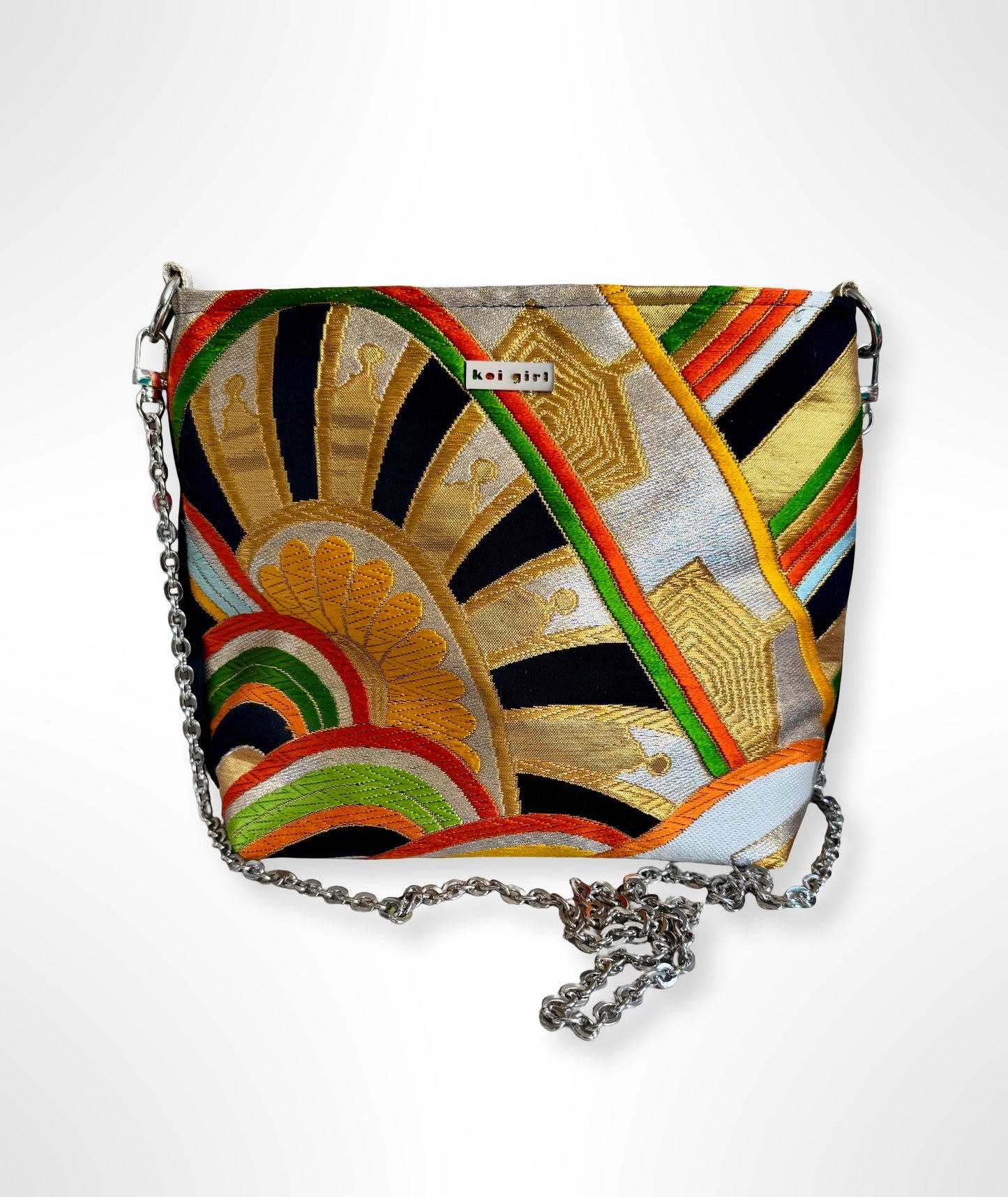 Embroidered Waves Crossbody Bag