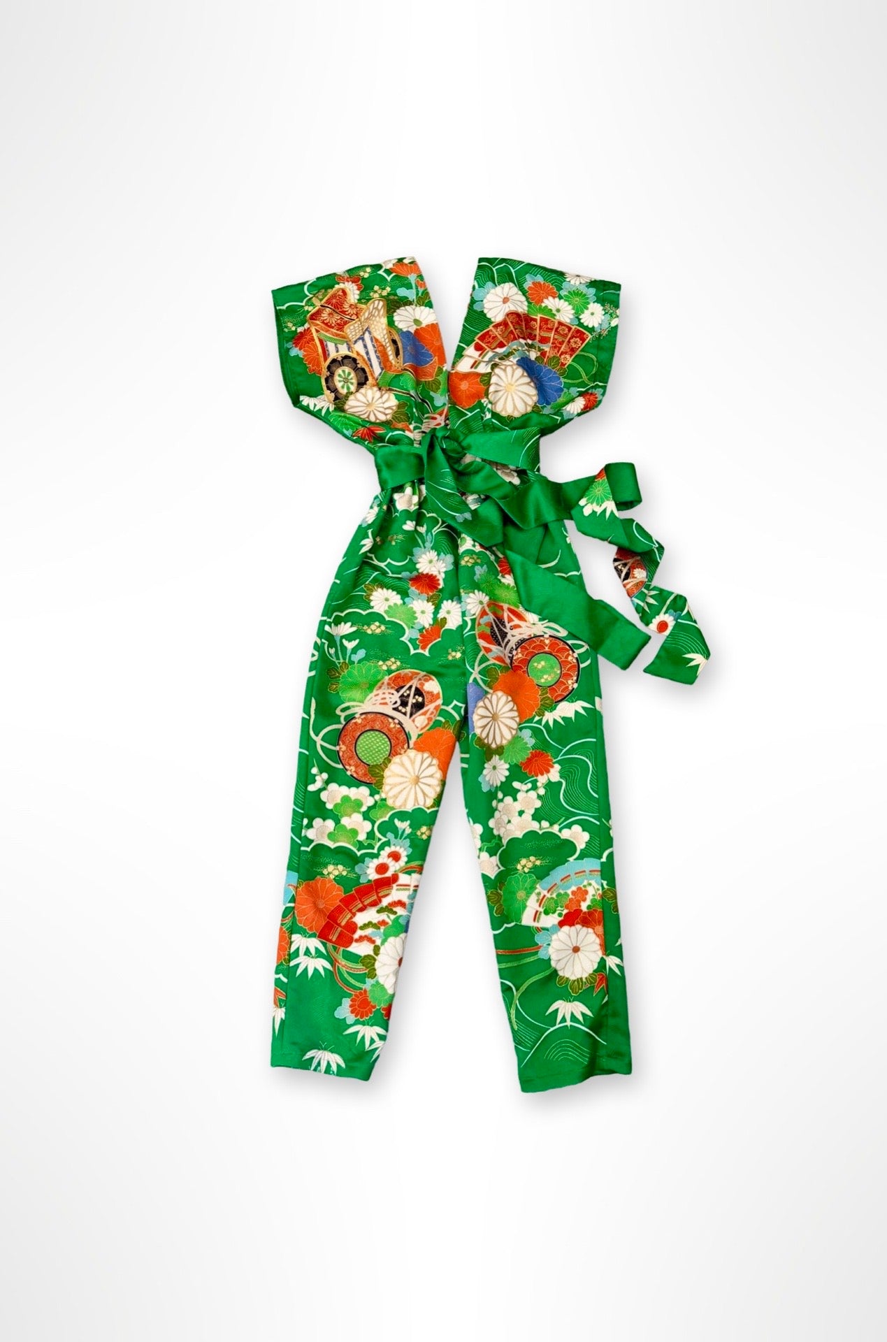 Emerald Green and Chrysanthemum Jumpsuit