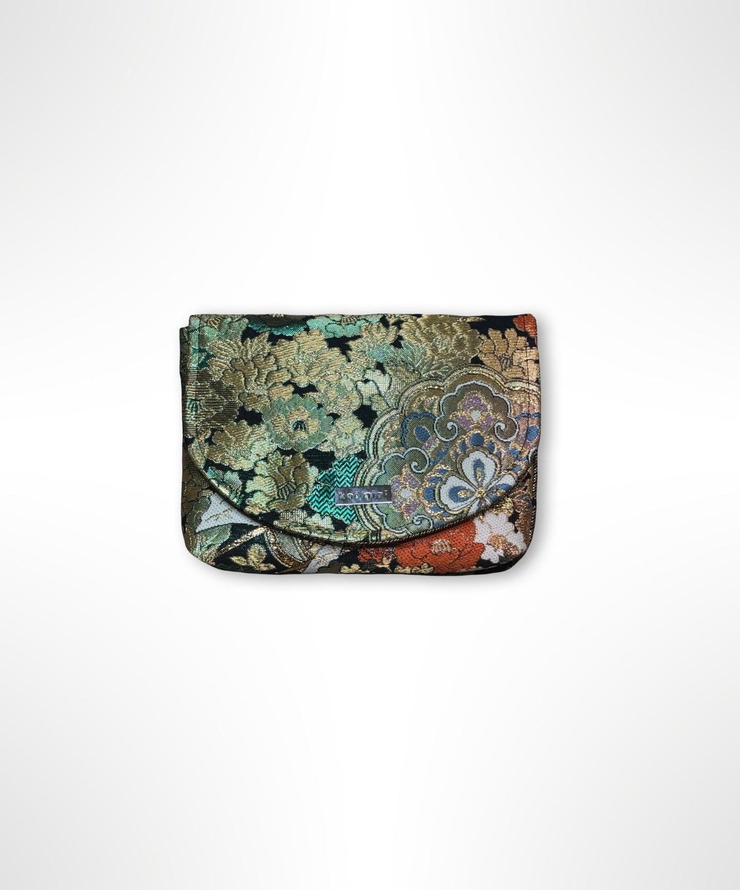 Metallic Floral Mini Clutch