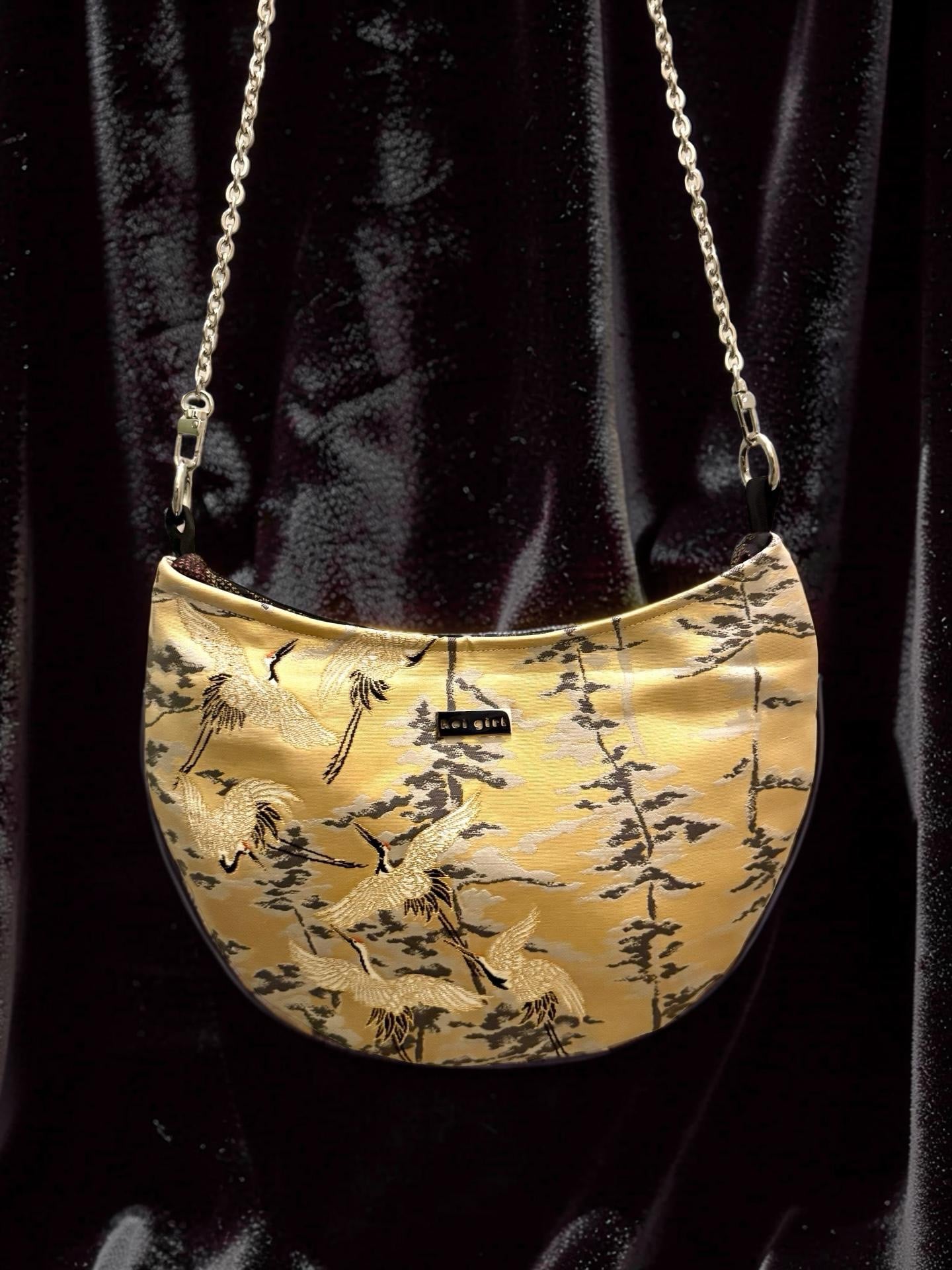 Flying Cranes Cresent Bag