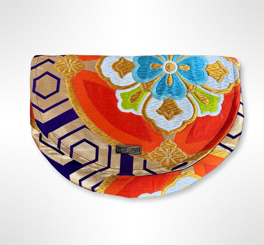 Purple and Orange Paulownia Clutch