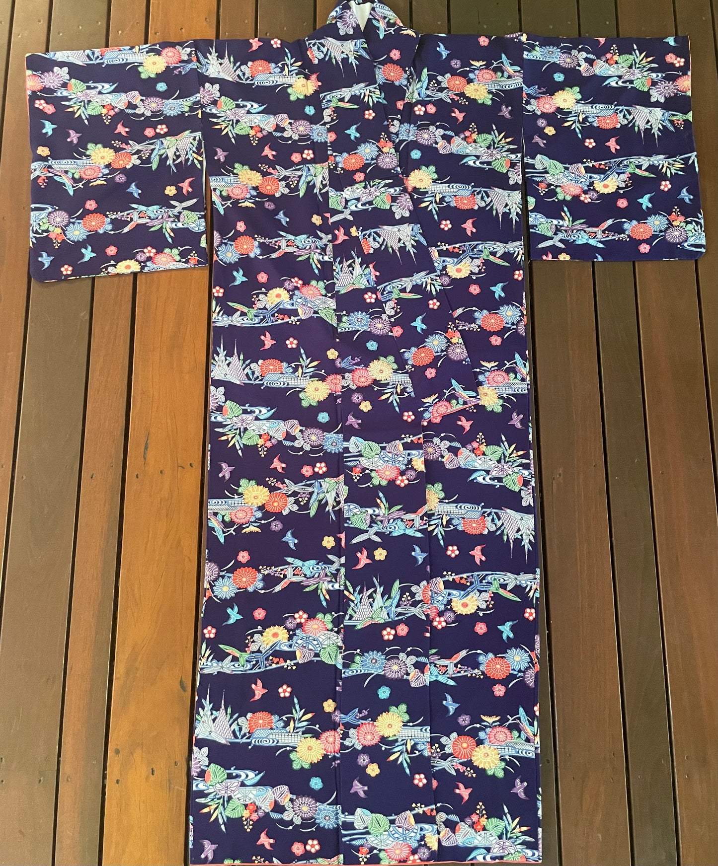 Indigo Blue Batik Kimono