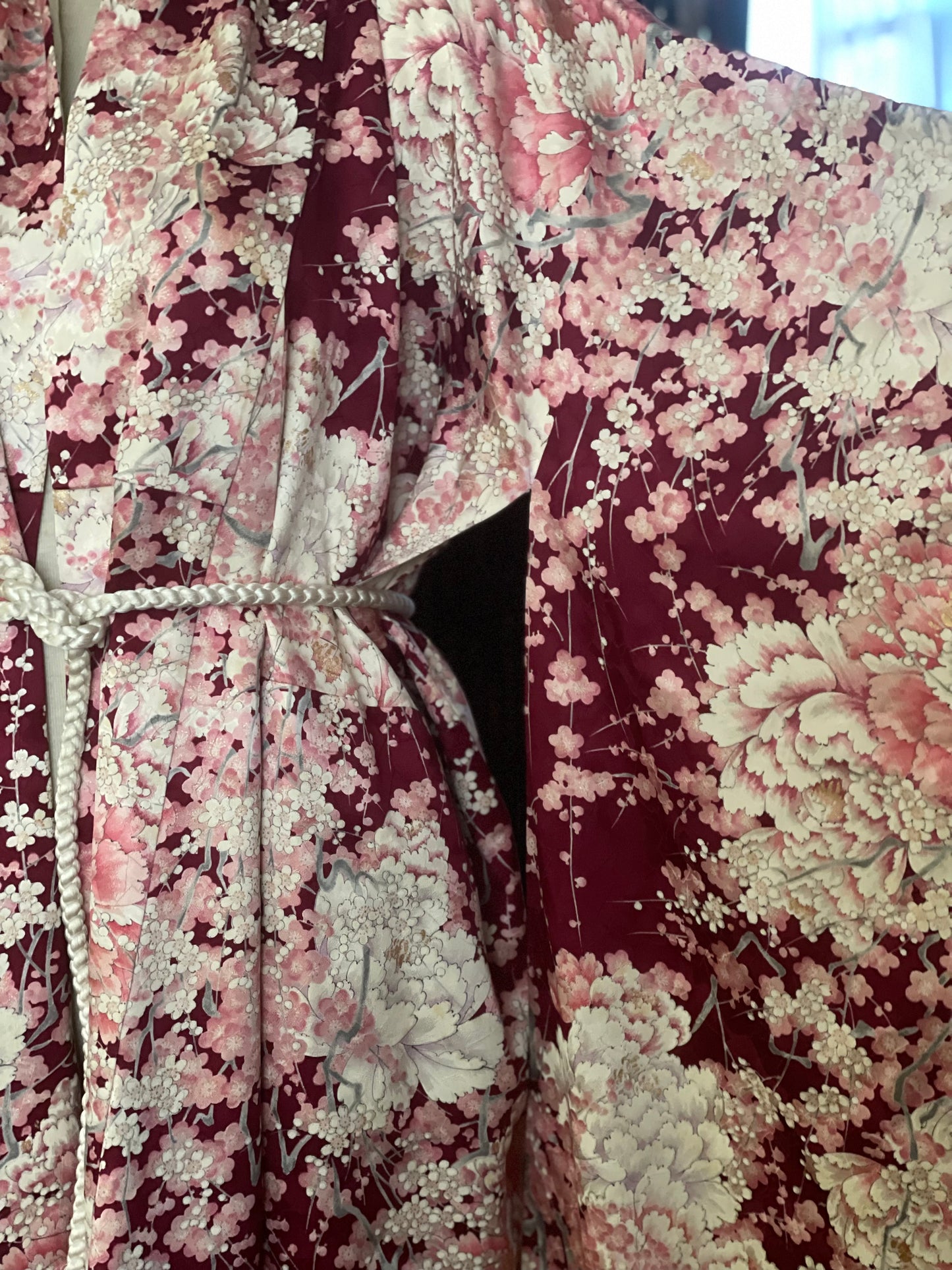 Blossom and Peony Vintage Silk Furisode Kimono